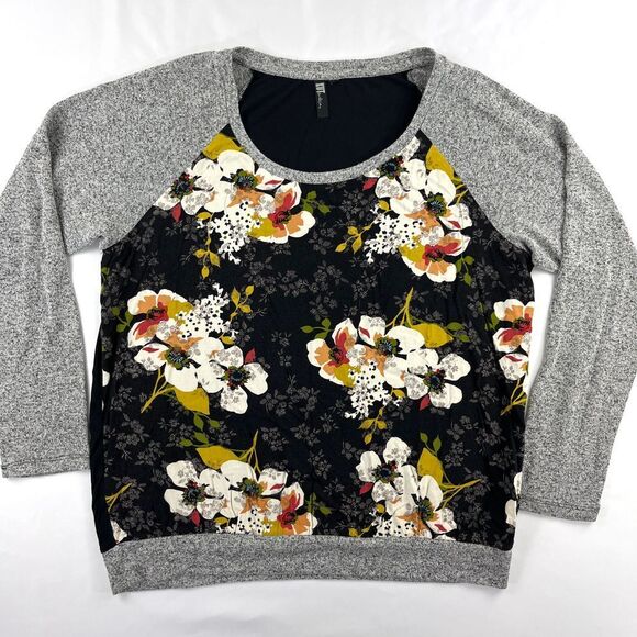 Kut from the Kloth Sweaters - KUT from the Kloth Dark Floral Sweater Blouse Women's Untagged Medium Black
